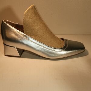 Naturalizer Silver Block Heel Shoes
